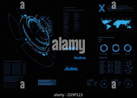 Futuristic abstract background .Future theme concept background.Data dashboard,Graph,Panel digital concept.vector and illustration Stock Vector