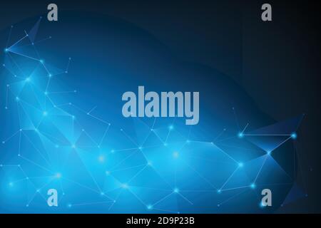 futuristic connection poly background vector and illustration Stock Vector
