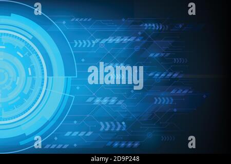 abstract futuristic circuit technology background.vector and illustration Stock Vector