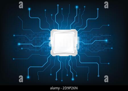 abstract futuristic hardware circuit technology background interface information.vector and illustration Stock Vector