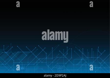 Vector Coonection Circuit Abstract futuristic connection. Modern internet technology. Dots and ...