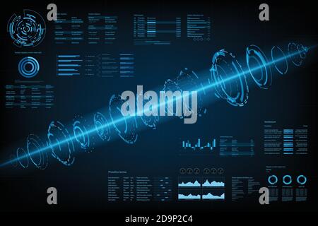 Futuristic abstract background .Future theme concept background.Data dashboard,Graph,Panel digital concept.vector and illustration Stock Vector