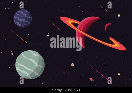 astronaut with planet design.vector and illustration Stock Vector