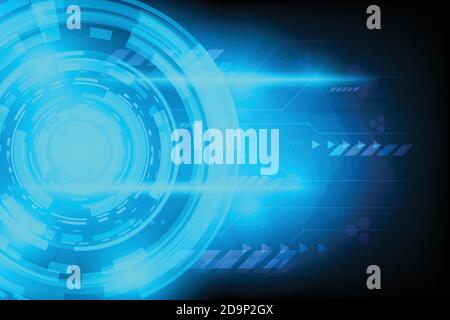 abstract futuristic circuit technology background.vector and illustration Stock Vector