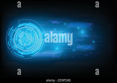abstract futuristic circuit technology background.vector and illustration Stock Vector