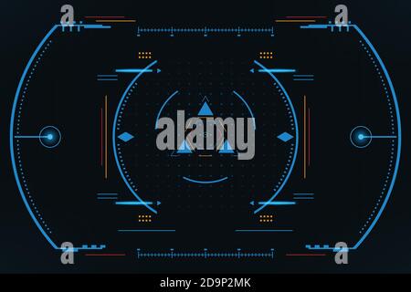 HUD panel VR User interface.Futuristic concept.vector and illustration - Vector Stock Vector