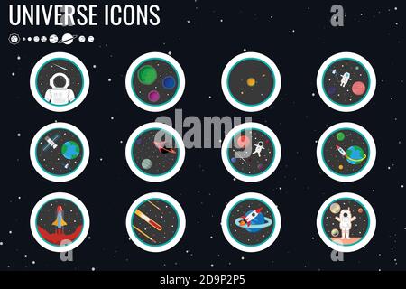 astronaut with planet design.vector and illustration Stock Vector