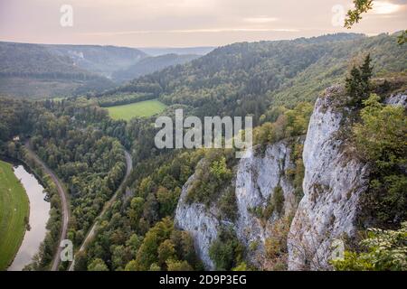 Germany, Baden-Wuerttemberg, Danube Nature Park, Danube Gorge, railway tunnel Stock Photo