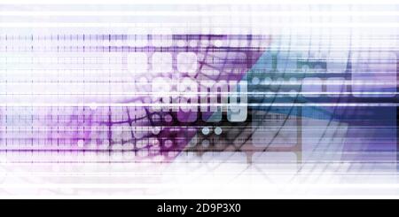 Technology Abstract with Futuristic Lines as Art Stock Photo