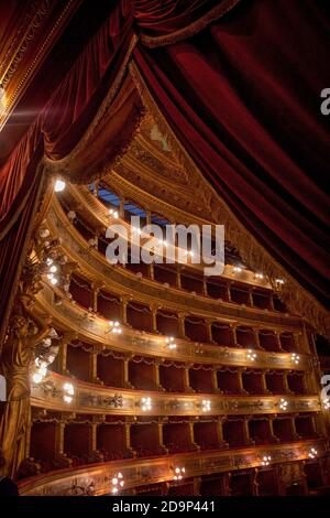 Auditorium in the Teatro Massimo in Palermo, Teatro Massimo, theater, Piazza Verdi, Palermo, Sicily, capital, big city, Italy Stock Photo