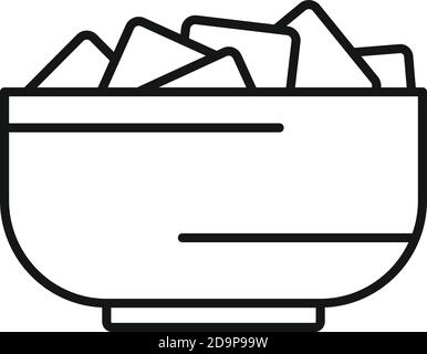 Tea ceremony bowl sugar icon, outline style Stock Vector