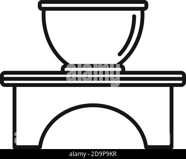 Gourmet tea ceremony icon, outline style Stock Vector