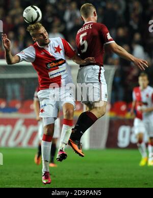 Prague, Czech Republic. 28th Sep, 2013. Czech soccer league, 10th round, Slavia  Prague vs Sparta Prague, 0:2, on September 28, 2013, Prague, Czech  Republic. The teams are the capital' s city traditional