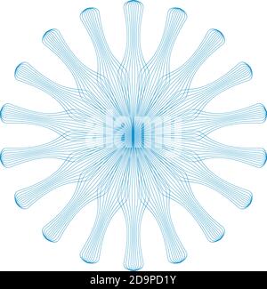 Guilloche Pattern Rosette for certificate, diploma or other security papers. Stock Vector