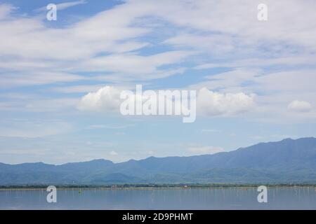 Kwan Phayao,Phayao lake, locate at Phayao province, Northern Thailand. Stock Photo