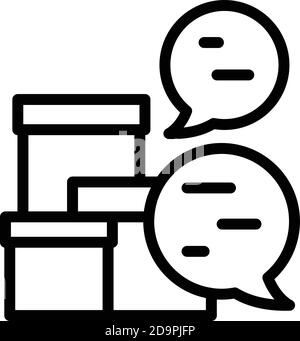 Customer store icon. Outline customer store vector icon for web design isolated on white background Stock Vector