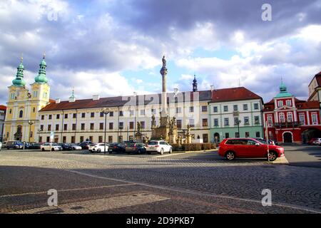 Market Square in Hradec Kralove, Czech Republic Stock Photo