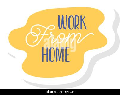 Font design for work from home with three kids doing homework ...