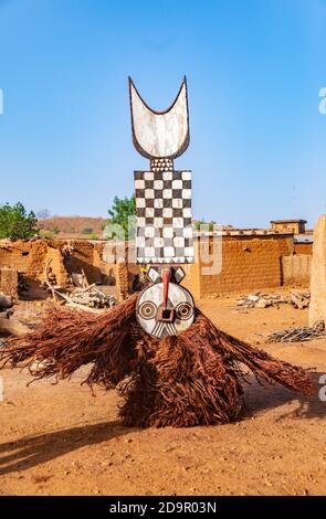 Dances With Nwantantay Masks Of Bwa People, Burkina Faso Stock Photo