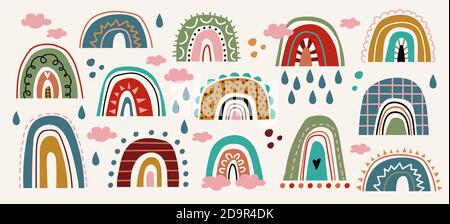Modern abstract elements set, minimal design, vector illustration. Stock Vector