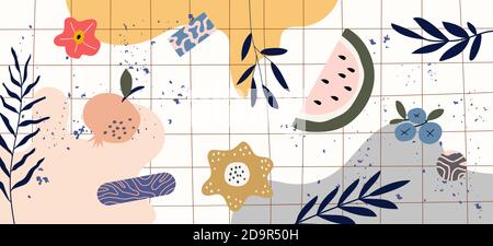 Modern abstract elements set, minimal design, vector illustration. Stock Vector