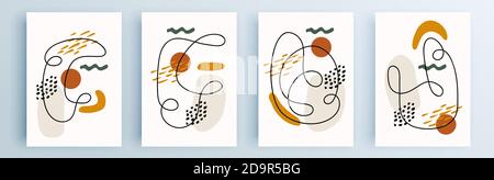Modern abstract covers set, minimal covers design. Colorful geometric background, vector illustration. Stock Vector