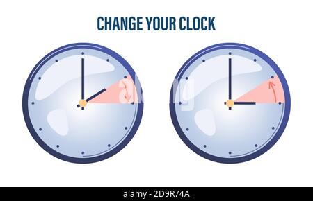 Change clock icon. Turning to winter or summer time. 21479213 Vector Art at  Vecteezy