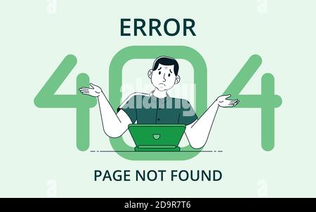 Error 404. Page not found. Vector illustration for web design Stock Vector