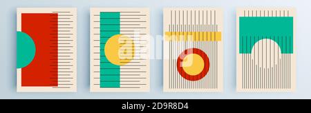 Modern abstract covers set, minimal covers design. Colorful geometric background, vector illustration. Stock Vector