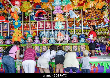 Prizes for midway games at county fair Stock Photo - Alamy