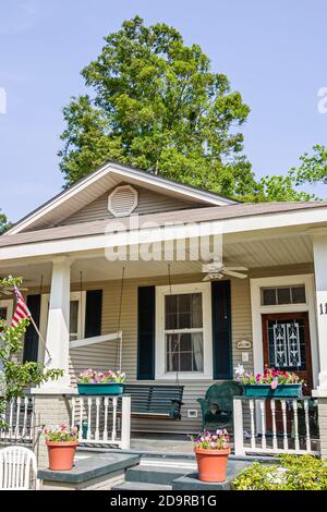 Louisiana Lake Pontchartrain Northshore,Mandeville Lakeshore Drive,private home,residence house front porch, Stock Photo