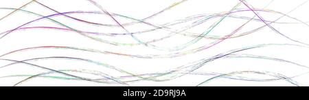 Abstract background of wavy intertwining colored lines on white Stock Vector