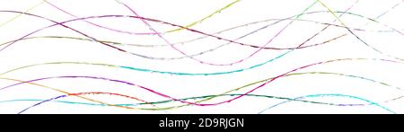 Abstract background of wavy intertwining colored lines on white Stock Vector