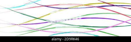 Abstract background of wavy intertwining colored lines on white Stock Vector
