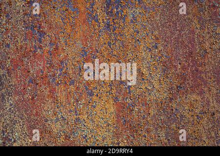 rough texture of rusty iron plate, corroded metal background Stock Photo