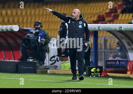 Benevento, Italy. 07th Nov, 2020. Coach Vincenzo Italiano (Spezia Calcio) during the Serie A soccer match between Benevento Calcio - Spezia Calcio, Stadio Ciro Vigorito on November 7, 2020 in Benevento Italy - Photo Emmanuele Mastrodonato /LM Credit: Independent Photo Agency/Alamy Live News Stock Photo