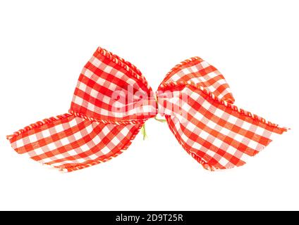 Red bow for Christmas isolated on white background Stock Photo