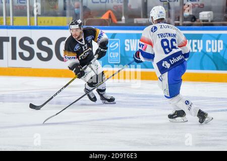 07.11.2020, Porza, Corner Arena, Cup: HC Lugano - ZSC Lions, #17 Luca Fazzini (Lugano) (Switzerland/Germany/Austria/Croatia OUT) 07.11.2020, Porza, Corner Arena, Cup: HC Lugano - ZSC Lions, #17 Luca Fazzini (Lugano) (Switzerland/Germany/Austria/Croatia OUT)