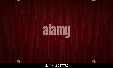 Abstract background of small squares or pixels in shades of dark red colors Stock Vector