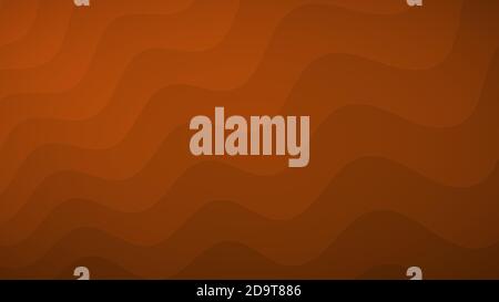 Abstract background of wavy lines in shades of orange Stock Vector
