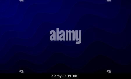 Abstract background of wavy lines in shades of dark blue Stock Vector
