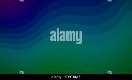Abstract background of wavy lines in shades of blue and green Stock Vector