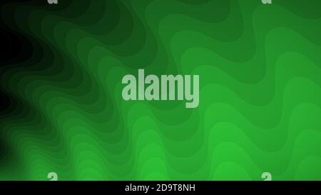 Abstract background of wavy lines in shades of green Stock Vector