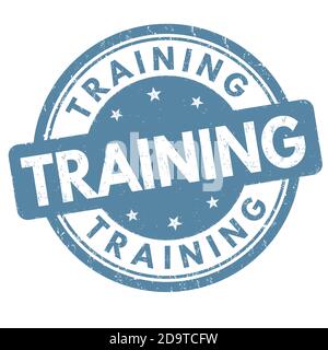Training grunge rubber stamp on white background, vector illustration Stock Vector