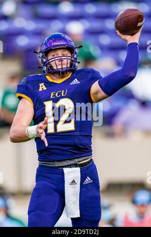 East Carolina quarterback Holton Ahlers carries the football against ...