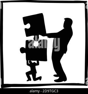 Boss Silhouette doodle icon hand drawn illustration Stock Vector Image ...