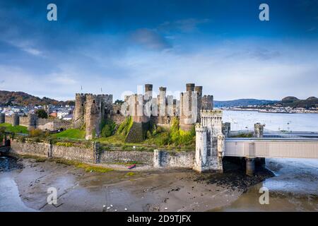 Gwrych Castle from the air Stock Photo