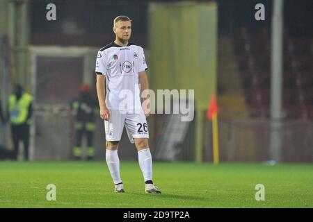 Benevento, Italy. 07th Nov, 2020. Tommaso Pobega player of Spezia, during the match of the Italian Serie A football championship between Benevento vs Spezia final result 0-3, match played at the Ciro Vigorito stadium in Benevento. Italy, November 07, 2020. (Photo by Vincenzo Izzo/Sipa USA) Credit: Sipa USA/Alamy Live News Stock Photo