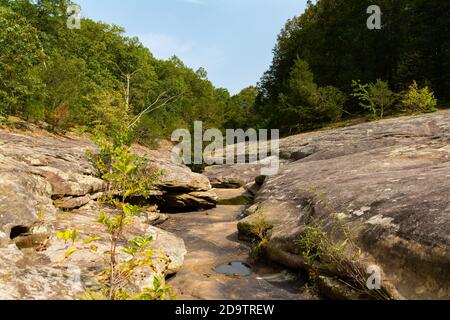 Landscape along the hiking trail at Bell Smith Springs in the Shawnee National Forest. Stock Photo