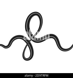 Coaxial Digital Cable Isolated on White Background Stock Vector